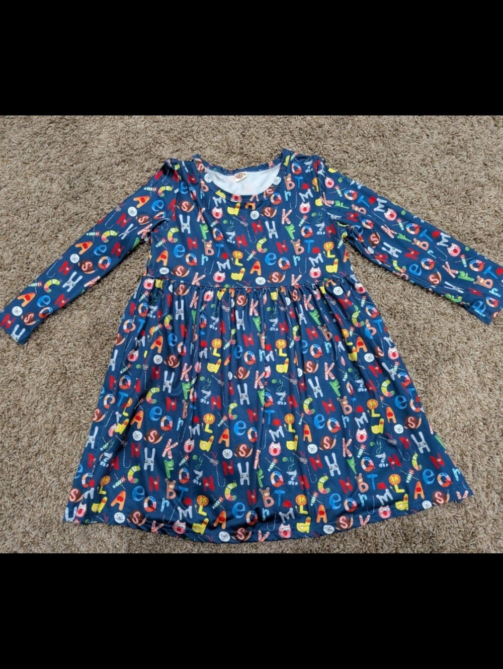 4/5 Boutique back to school alphabet animals dress